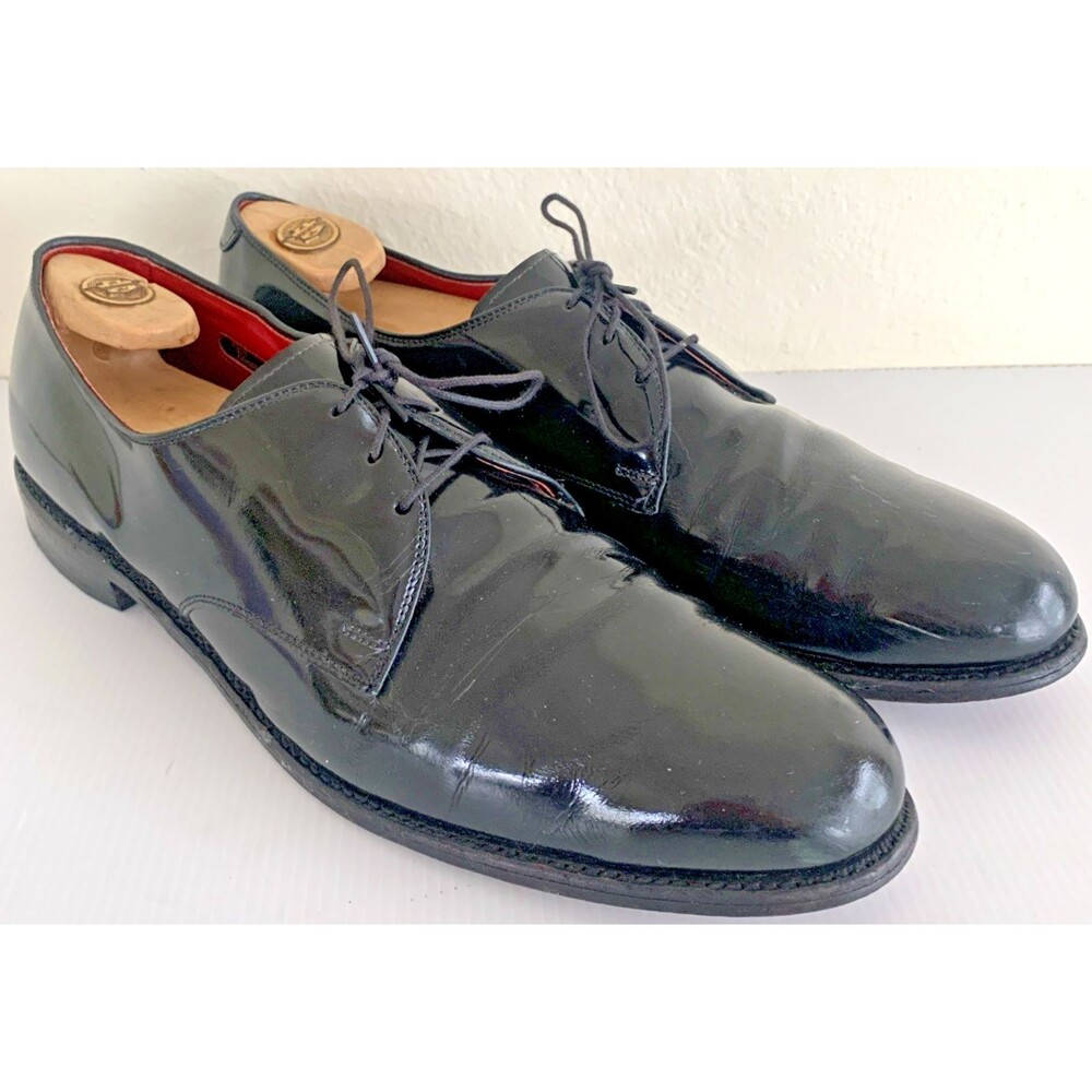 Allen Edmonds Spencer Patent Leather Formal Tuxedo Derby Shoes Black Mens 13AA